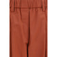 Orange Cotton Casual Pants