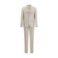 Beige Silk Two-Piece Suit