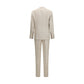 Beige Silk Two-Piece Suit