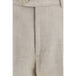 Beige Silk Two-Piece Suit