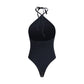 Black Nylon One-Piece Swimsuit