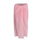Multicolor Polyester Midi Skirt