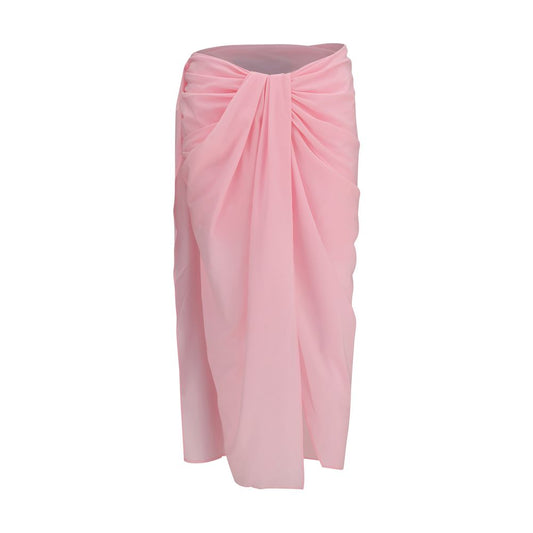 Multicolor Polyester Midi Skirt