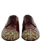 Maroon Embellished Derby Dress Formal Shoes