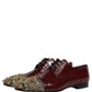 Maroon Embellished Derby Dress Formal Shoes