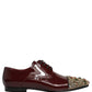 Maroon Embellished Derby Dress Formal Shoes