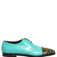 Aqua Blue Embellished Derby Dress Formal Shoes