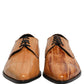 Brown Leather Lace Up Men Derby Dress Shoes