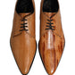 Brown Leather Lace Up Men Derby Dress Shoes