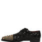 Black Sequin Embellished Men Derby Dress Shoes