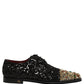 Black Sequin Embellished Men Derby Dress Shoes
