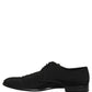Black Suede Lace Up Derby Dress Formal Shoes