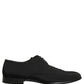 Black Suede Lace Up Derby Dress Formal Shoes