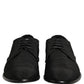 Black Suede Lace Up Derby Dress Formal Shoes