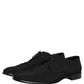 Black Suede Lace Up Derby Dress Formal Shoes