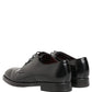 Black Leather Lace Up Derby Dress Formal Shoes