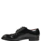 Black Leather Lace Up Derby Dress Formal Shoes