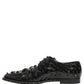 Black Leather Studded Men Formal Derby Shoes