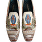 Multicolor Sequin Embroidered Loafers Shoes