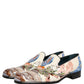 Multicolor Sequin Embroidered Loafers Shoes