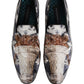 Multicolor Floral Tapestry Embroidery Loafer Shoes
