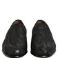 Black Brocade Men Slip On Dress Loafers Shoes