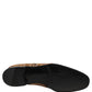 Beige Brocade Men Slip On Dress Loafers Shoes