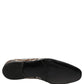 White Gold Sequined Slip On Loafers Shoes