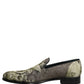 Brown Baroque Print Slip On Loafers Shoes