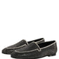 Black Crystal Embellished Men Loafers Shoes