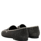 Black Crystal Embellished Men Loafers Shoes
