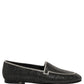 Black Crystal Embellished Men Loafers Shoes