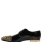 Black Embellished Men Derby Dress Formal Shoes