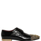 Black Embellished Men Derby Dress Formal Shoes