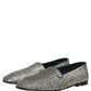 Gray Lurex Glitter Men Dress Loafers Shoes