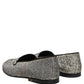 Gray Lurex Glitter Men Dress Loafers Shoes