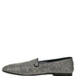 Gray Lurex Glitter Men Dress Loafers Shoes