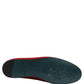 Red Suede Logo Slip On Flats Loafers Shoes