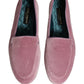 Pink Velvet Slip On Men Flats Loafers Shoes