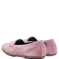 Pink Velvet Slip On Men Flats Loafers Shoes
