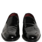 Black Patent Leather Men Dress Loafers Shoes