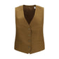 Brown Wool Oves Aries Sleeveless Jacket
