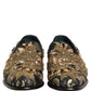 Black Velvet Embellished Dress Loafers Shoes