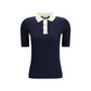 Blue Wool Oves Aries Polo Shirt