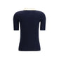 Blue Wool Oves Aries Polo Shirt