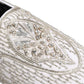 White Satin Embellished Dress Loafers Shoes