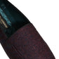 Maroon Glitter Lurex Logo Dress Loafers Shoes