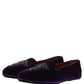 Violet Suede Embellished Dress Loafers Shoes