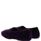Violet Suede Embellished Dress Loafers Shoes