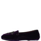 Violet Suede Embellished Dress Loafers Shoes